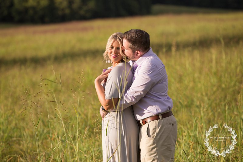 field engagement session with Daisy Moffatt Photography Chattanooga best wedding photographer