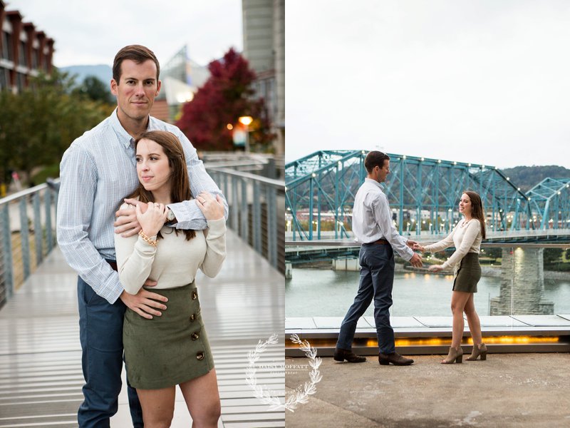 downtown chattanooga engagements during the fall with engagement tips from Chattanooga photographer Daisy Moffatt Photography