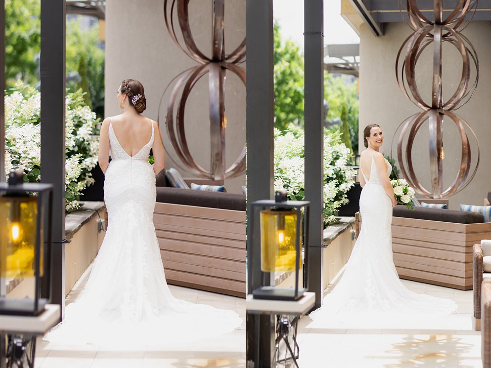 Chattanooga Westin wedding with lace gown from ever after bridal and chattanooga photographer Daisy Moffatt photography 